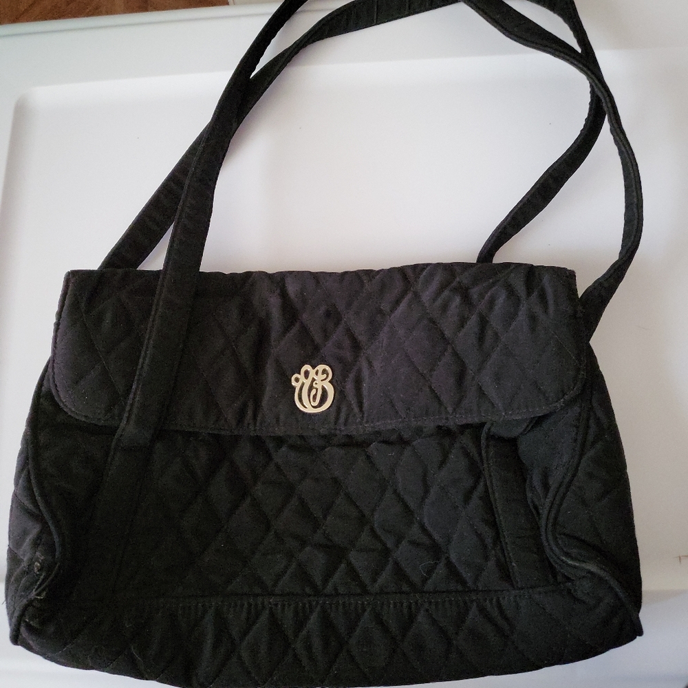 Vera Bradley Black Quilted Shoulder Bag